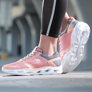 Women's Pink and Gray Sneakers